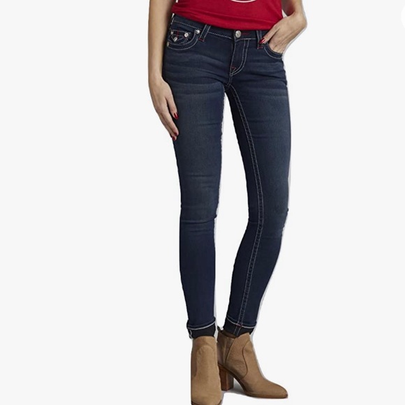 True Religion Skinny Rhinestones back pockets - Picture 3 of 9